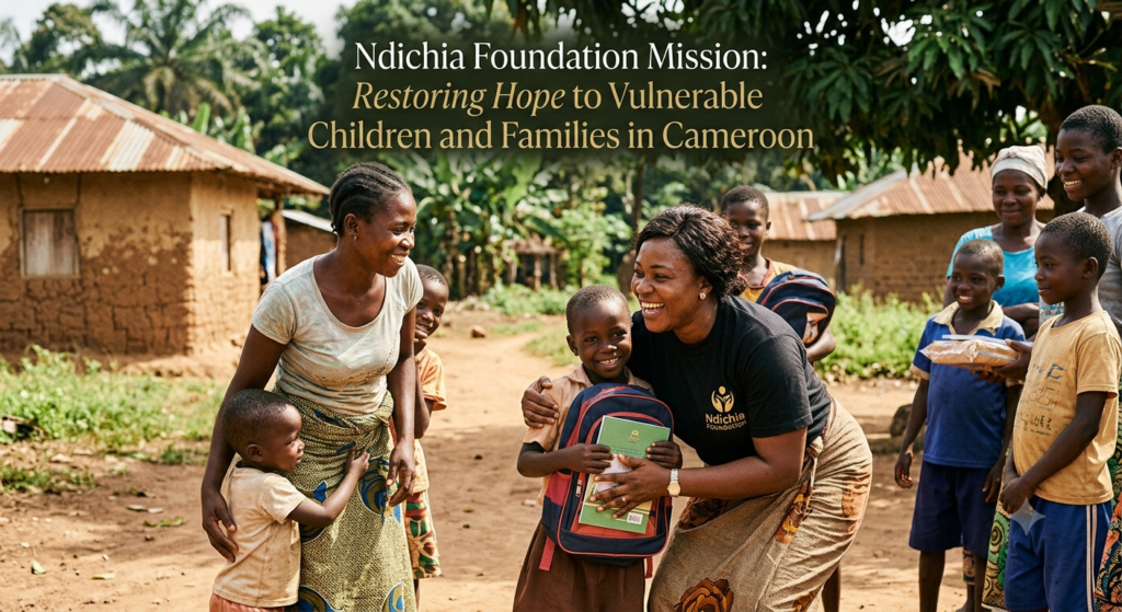 Ndichia Foundation providing school materials to vulnerable children in Cameroon